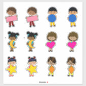 Vormgeving met kinderen sticker (Vel)