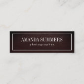 Vormgeving met witte rand mini visitekaartje (Voorkant)