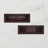 Vormgeving met witte rand mini visitekaartje (Voorkant / Achterkant)