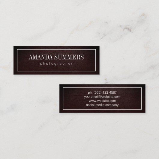 Vormgeving met witte rand mini visitekaartje (Voorkant / Achterkant)