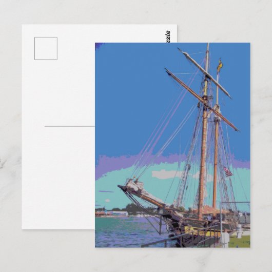 Vormgeving Tall Ship Briefkaart (Voorkant / Achterkant)