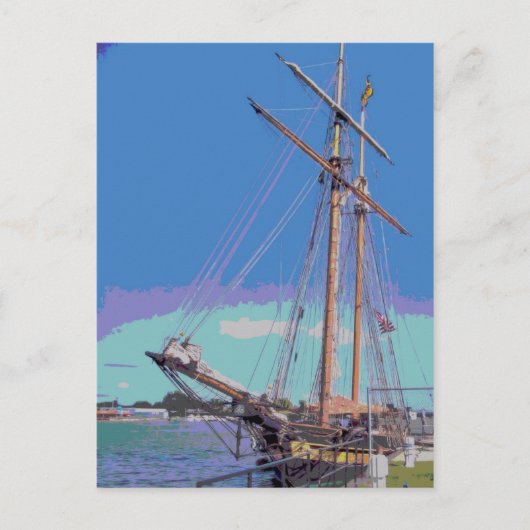 Vormgeving Tall Ship Briefkaart (Voorkant)