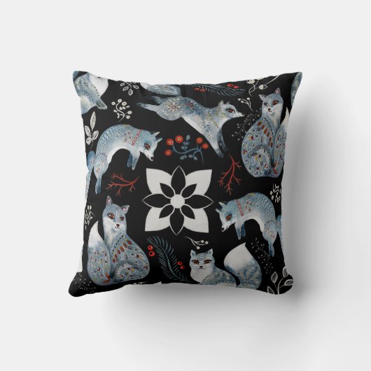 Vormgeving van kerstschattige bosvossen kussen (Achterkant)