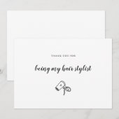 Vormgeving voor weddenschap-haarstijl bedankkaart (Voorkant / Achterkant)