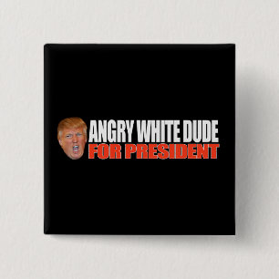 VORMIGE WITTE VOOR PRESIDENT - .png Vierkante Button 5,1 Cm