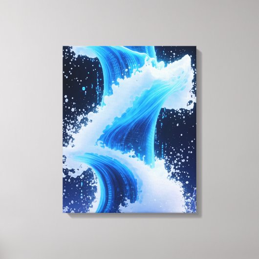vorming en dissipatie van datagolven canvas afdruk (Voorkant)