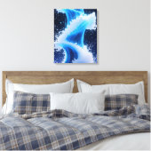 vorming en dissipatie van datagolven canvas afdruk (Insitu (Slaapkamer))