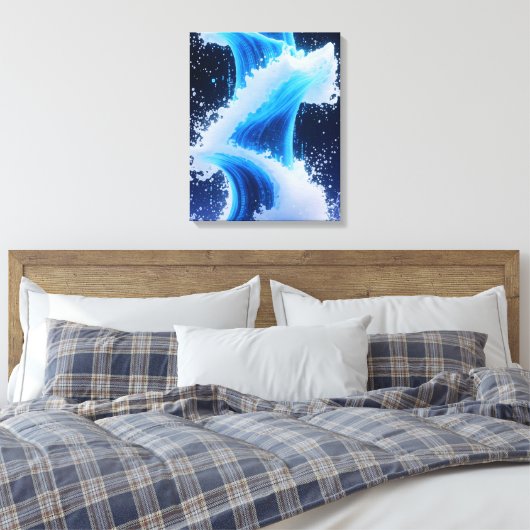 vorming en dissipatie van datagolven canvas afdruk (Insitu (Slaapkamer))
