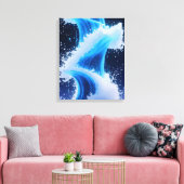 vorming en dissipatie van datagolven canvas afdruk (Insitu (Woonkamer))