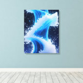 vorming en dissipatie van datagolven canvas afdruk (Insitu (Houten vloer))