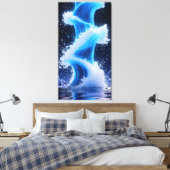 vorming en dissipatie van datagolven canvas afdruk (Insitu (Slaapkamer))