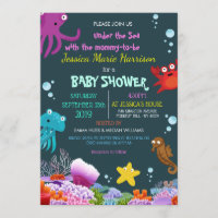 Vorming onder het Zee Ocean Baby shower RSVP