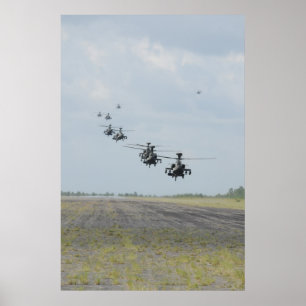 Vorming van AH-64D-luchtoproikopters Poster