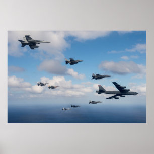Vorming van het Vliegtuig van de luchtmacht Poster