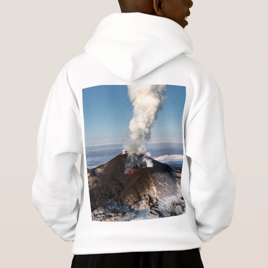 Vorming van hete lava-uitbarstingen van de krater  (Achterkant)