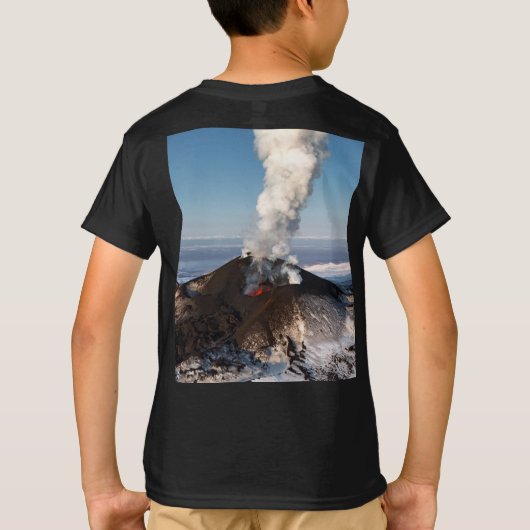 Vorming van hete lava-uitbarstingen van de krater t-shirt (Achterkant)