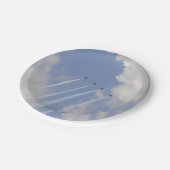 Vorming van militaire straalvliegtuigen papieren bordje (Gekanteld)