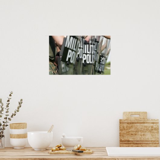 vorming van oproerbeheersing poster (Keuken)