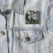 vorming van oproerbeheersing vierkante button 5,1 cm (In situ)