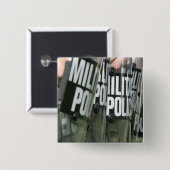 vorming van oproerbeheersing vierkante button 5,1 cm (Voorkant /achterkant)