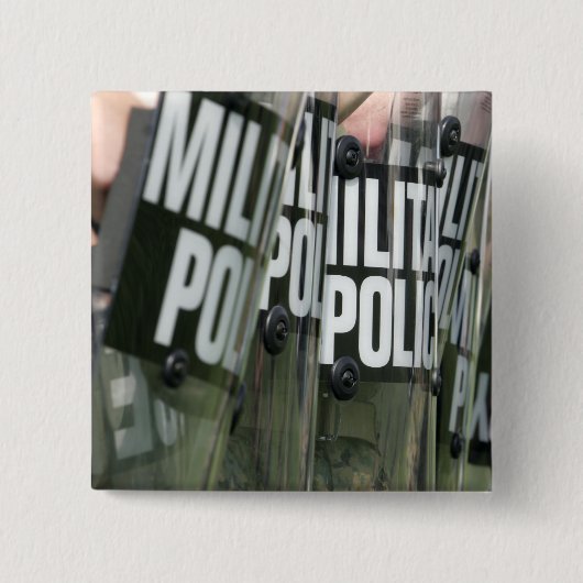 vorming van oproerbeheersing vierkante button 5,1 cm (Voorkant)