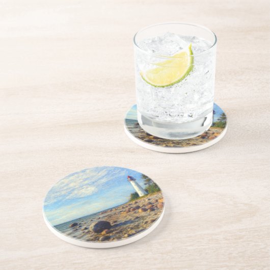 Vormsi Stillness Zandsteen Onderzetter (Zijkant)