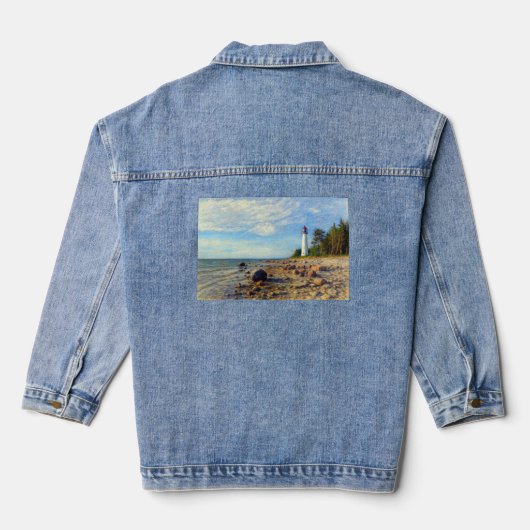 Vormsi-stilte Denim Jacket (Achterkant)