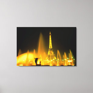 Vormster van de wereldberoemde Eiffeltoren Parijs Canvas Afdruk