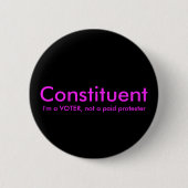 Vormt geen betaalde protesterpolitieke Button (Voorkant)