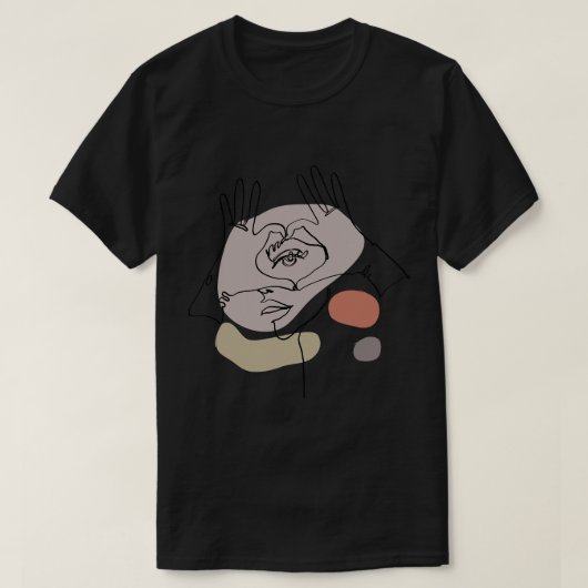 Vormt het Abstracte T-shirt van de Kunsttekening v (Design voorkant)