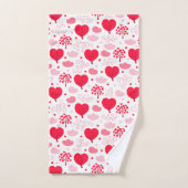 Vormt het hekpatroon van Valentijnse  Bad Handdoek (Handdoek)