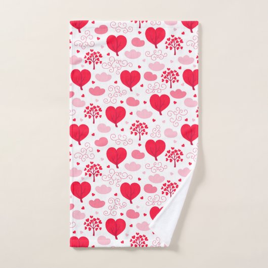 Vormt het hekpatroon van Valentijnse Bad Handdoek (Handdoek)