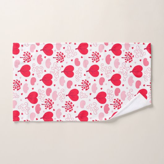 Vormt het hekpatroon van Valentijnse Bad Handdoek (Handdoek)