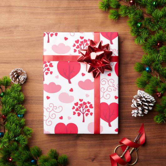 Vormt het hekpatroon van Valentijnse  Cadeaupapier (Feestdagen Geschenken)