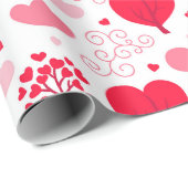Vormt het hekpatroon van Valentijnse  Cadeaupapier (Rol Hoek)