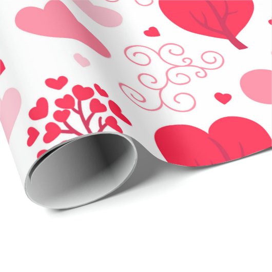 Vormt het hekpatroon van Valentijnse  Cadeaupapier (Rol Hoek)