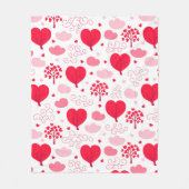 Vormt het hekpatroon van Valentijnse Fleece Deken (Voorkant)