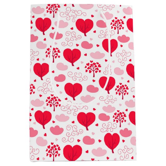 Vormt het hekpatroon van Valentijnse  Medium Cadeauzakje (Voorkant)