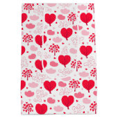 Vormt het hekpatroon van Valentijnse  Medium Cadeauzakje (Achterkant)