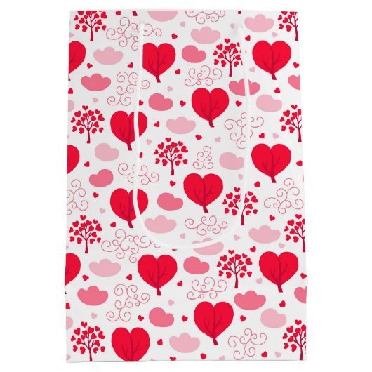 Vormt het hekpatroon van Valentijnse  Medium Cadeauzakje (Achterkant)