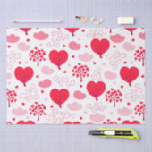 Vormt het hekpatroon van Valentijnse Tissuepapier (Craft)