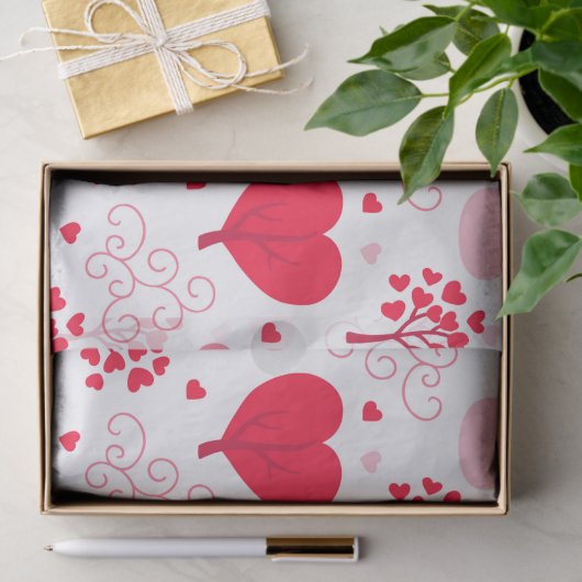 Vormt het hekpatroon van Valentijnse  Tissuepapier (Geschenk)