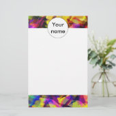 Vormt kleurrijk abstract ontwerp briefpapier (Staand voorkant)