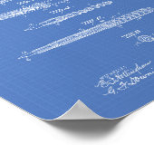 Vormt Pen 1905 Patent Art Blueprint Poster (Hoek)