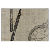 Vormt pennen en watchface met notities snijplank (Voorkant)