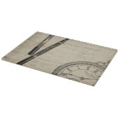 Vormt pennen en watchface met notities snijplank (Hoek)