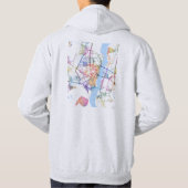 Voronezh Russia City Map Hoodie (Achterkant)