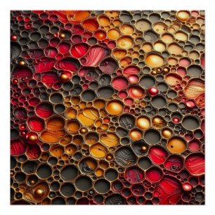 Voronoi Portret - Kunst in reliëf Perfect Poster