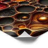 Voronoi Portret - Kunst in reliëf Perfect Poster (Hoek)