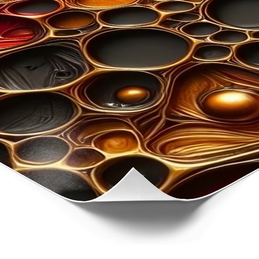 Voronoi Portret - Kunst in reliëf Perfect Poster (Hoek)